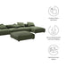 Solace 4-Piece Modular Corduroy Upholstered Sectional Sofa With Ottoman by Modway - view 20