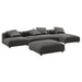 Solace 4-Piece Modular Upholstered Fabric Sectional Sofa With Ottoman by Modway - angle view