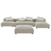 Solace 4-Piece Modular Upholstered Fabric Sectional Sofa With Ottoman sectional sofa side view