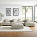 Solace 4-Piece Modular Upholstered Fabric Sectional Sofa With Ottoman by Modway - view 18