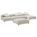 Solace 4-Piece Modular Upholstered Fabric Sectional Sofa With Ottoman sectional sofa lifestyle shot