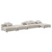 Solace 4-Piece Modular Upholstered Fabric Sectional Sofa With Ottoman sectional sofa