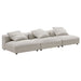 Solace 3-Piece Modular Corduroy Upholstered Sofa - alternate angle view