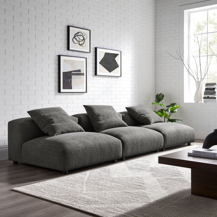 Solace 3-Piece Modular Upholstered Fabric Sofa - Modway \living\sectionals