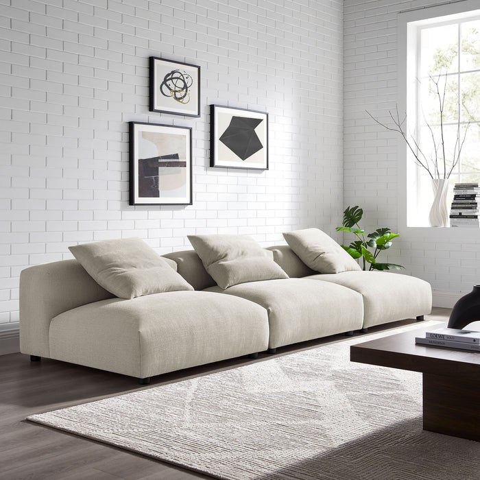 Solace 3-Piece Modular Upholstered Fabric Sofa - view 9