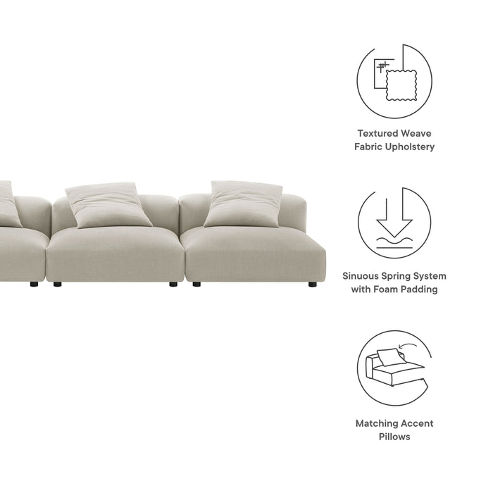 Solace 3-Piece Modular Upholstered Fabric Sofa - view 11