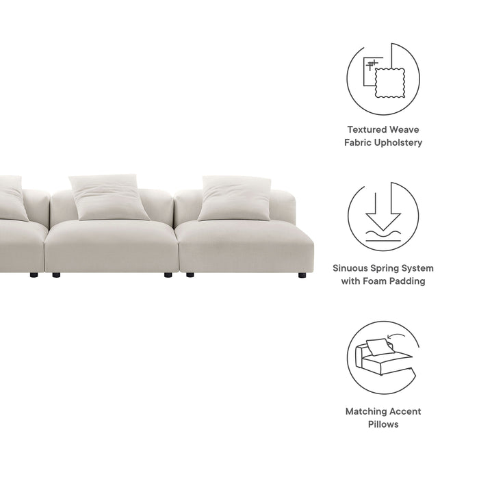 Solace 3-Piece Modular Upholstered Fabric Sofa - view 19