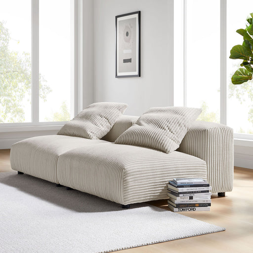Solace 2-Piece Modular Corduroy Upholstered Sofa - Modway \living\sectionals