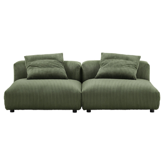 Solace 2-Piece Modular Corduroy Upholstered Sofa - view 15