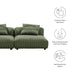 Solace 2-Piece Modular Corduroy Upholstered Sofa - view 11