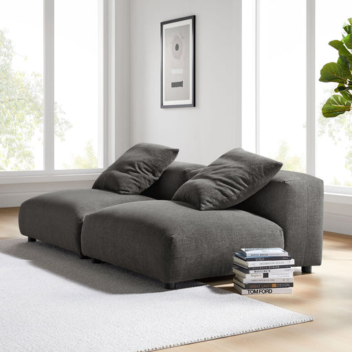 Solace 2-Piece Modular Upholstered Fabric Sofa - Modway \living\sectionals