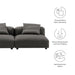 Solace 2-Piece Modular Upholstered Fabric Sofa - detail close-up