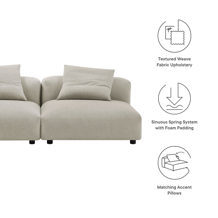 Solace 2-Piece Modular Upholstered Fabric Sofa - view 11