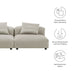 Solace 2-Piece Modular Upholstered Fabric Sofa - view 11