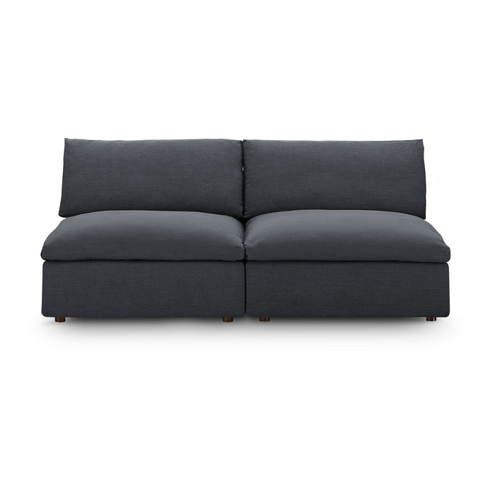 Commix Down Filled Overstuffed 2-Piece Armless Sectional Loveseat