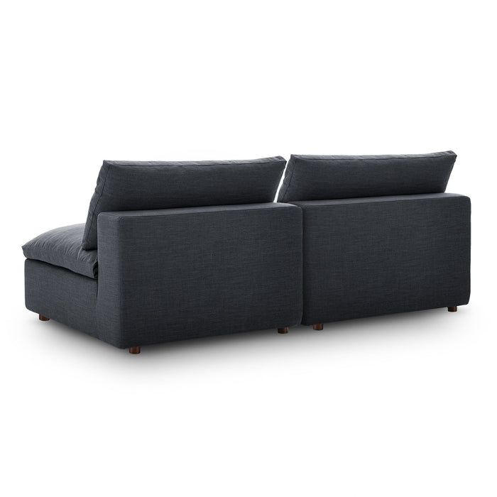 Commix Down Filled Overstuffed 2-Piece Armless Sectional Loveseat
