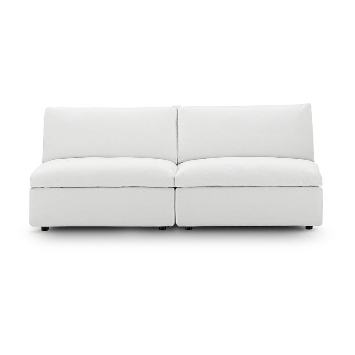 Commix Down Filled Overstuffed 2-Piece Armless Sectional Loveseat