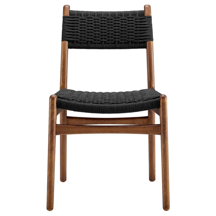 Wynn Rope and Wood Dining Side Chairs Set of 2