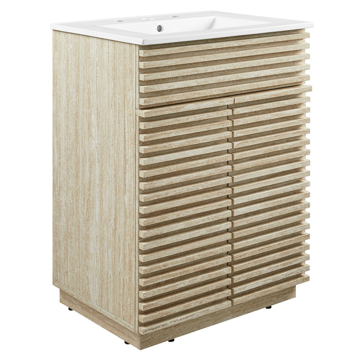 Render 18" and 24" Bathroom Vanities with White Basin Included