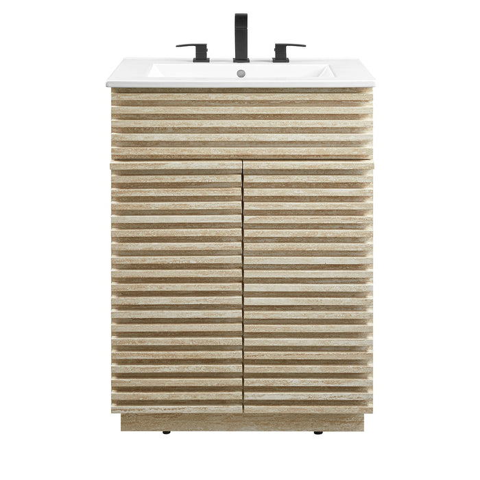 Render 18" and 24" Bathroom Vanities with White Basin Included