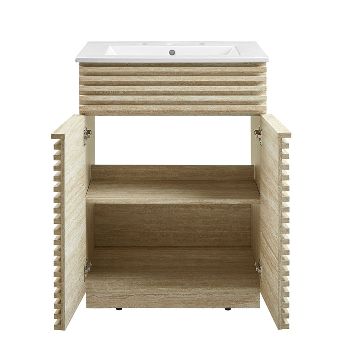 Render 18" and 24" Bathroom Vanities with White Basin Included