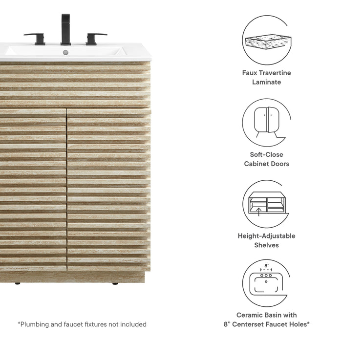 Render 18" and 24" Bathroom Vanities with White Basin Included