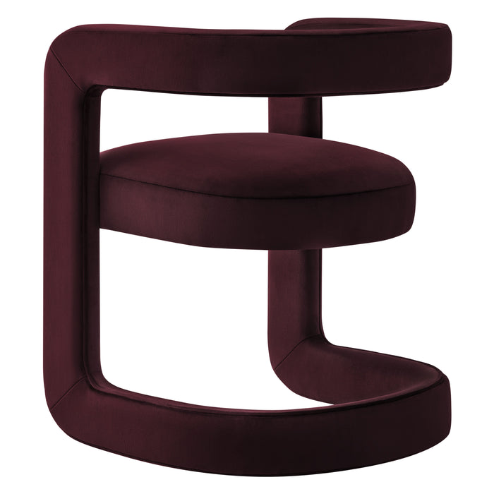 Winslow  Barrel Performance Velvet Dining Chair