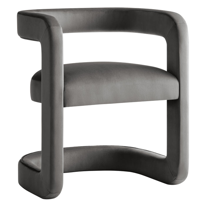 Winslow  Barrel Performance Velvet Dining Chair