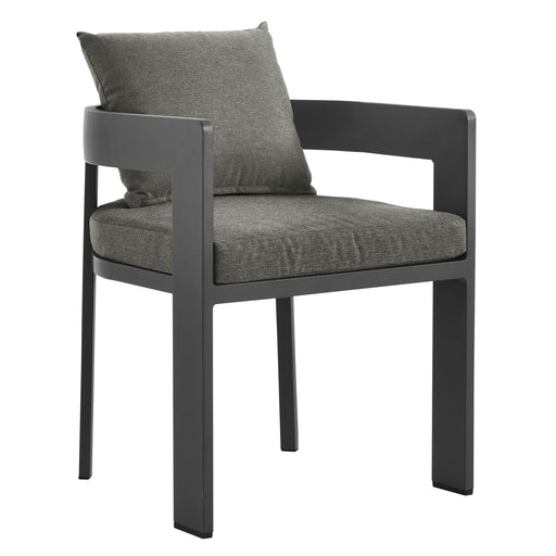 Tahoe Outdoor Patio Aluminum Dining Chair Gray Charcoal