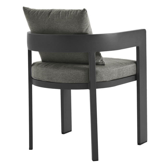 Tahoe Outdoor Patio Aluminum Dining Chair Gray Charcoal