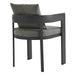 Tahoe Outdoor Patio Aluminum Dining Chair Gray Charcoal