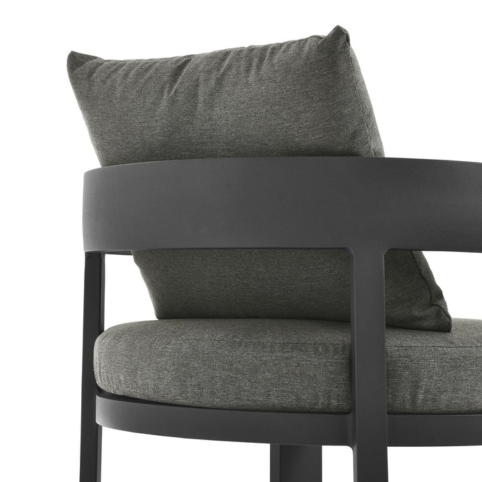 Tahoe Outdoor Patio Aluminum Dining Chair Gray Charcoal