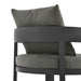 Tahoe Outdoor Patio Aluminum Dining Chair Gray Charcoal