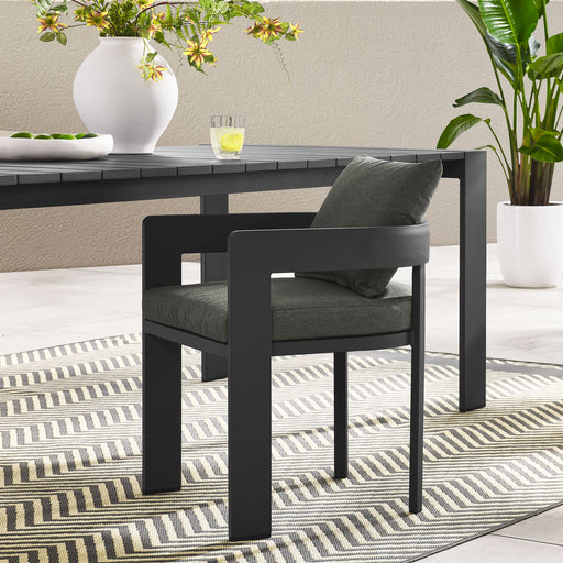 Tahoe Outdoor Patio Aluminum Dining Chair Gray Charcoal