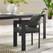 Tahoe Outdoor Patio Aluminum Dining Chair Gray Charcoal