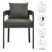 Tahoe Outdoor Patio Aluminum Dining Chair Gray Charcoal