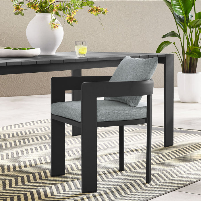 Tahoe Outdoor Patio Aluminum Dining Chair Gray Gray