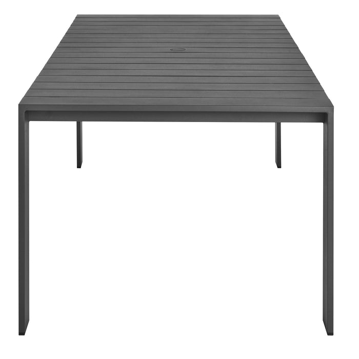 Tahoe Rectangular Outdoor Patio Aluminum Dining Table Gray