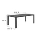 Tahoe Rectangular Outdoor Patio Aluminum Dining Table Gray
