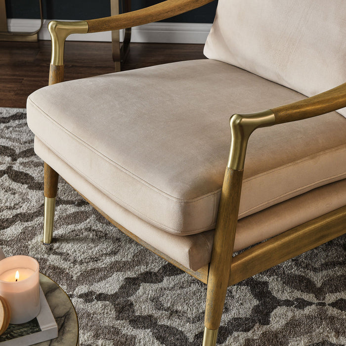 Langford Performance Velvet Accent Armchair - Timeless Mid-Century Modern Design with Comfort & Style