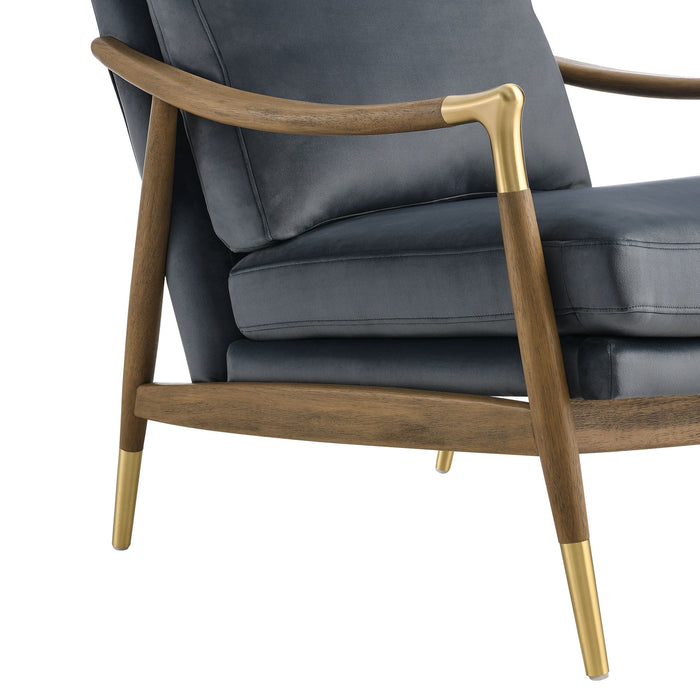 Langford Performance Velvet Accent Armchair - Timeless Mid-Century Modern Design with Comfort & Style