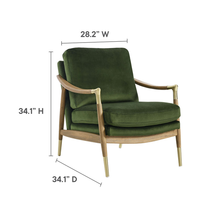 Langford Performance Velvet Accent Armchair - Timeless Mid-Century Modern Design with Comfort & Style