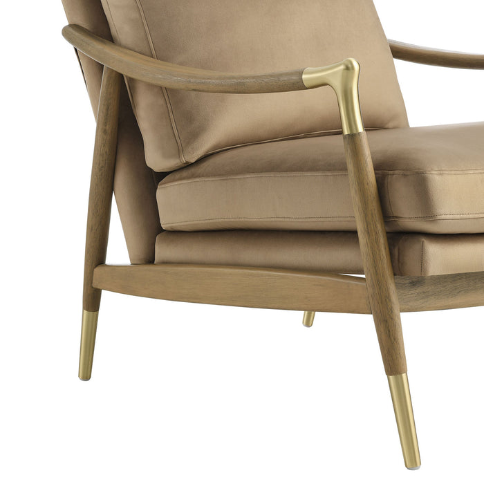 Langford Performance Velvet Accent Armchair - Timeless Mid-Century Modern Design with Comfort & Style
