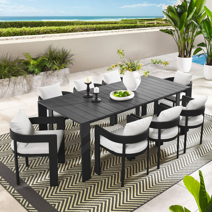 Modway Tahoe 9-Piece Outdoor Patio Aluminum Dining Set - View 21