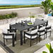 Modway Tahoe 9-Piece Outdoor Patio Aluminum Dining Set - View 21