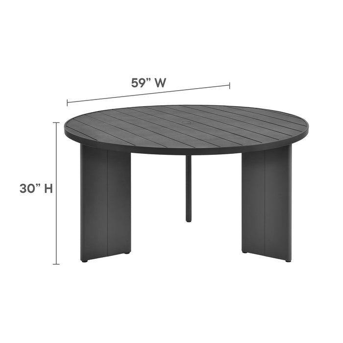 Modway Tahoe 5-Piece Outdoor Patio Aluminum Dining Set - Close-Up