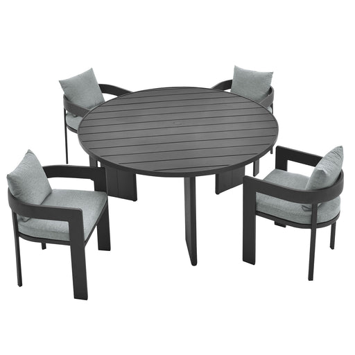 Modway Tahoe 5-Piece Outdoor Patio Aluminum Dining Set - View 30