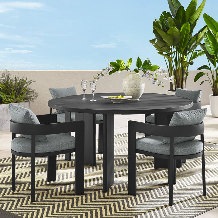Modway Tahoe 5-Piece Outdoor Patio Aluminum Dining Set - View 12