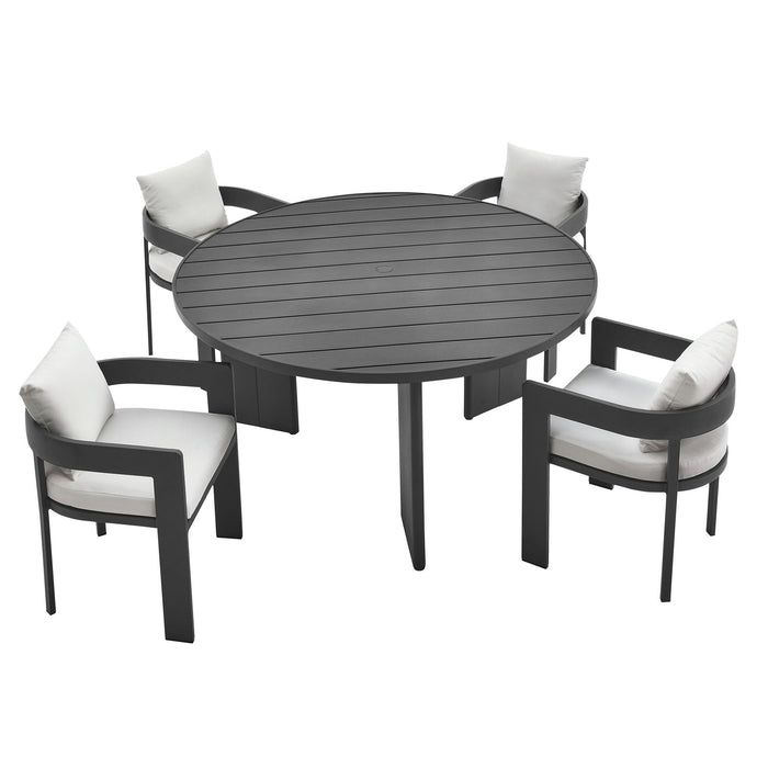 Modway Tahoe 5-Piece Outdoor Patio Aluminum Dining Set - View 31