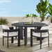 Modway Tahoe 5-Piece Outdoor Patio Aluminum Dining Set - View 20